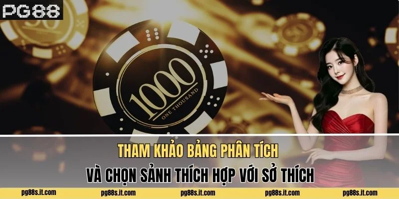 Tham khảo bảng phân tích và chọn sảnh thích hợp với sở thích